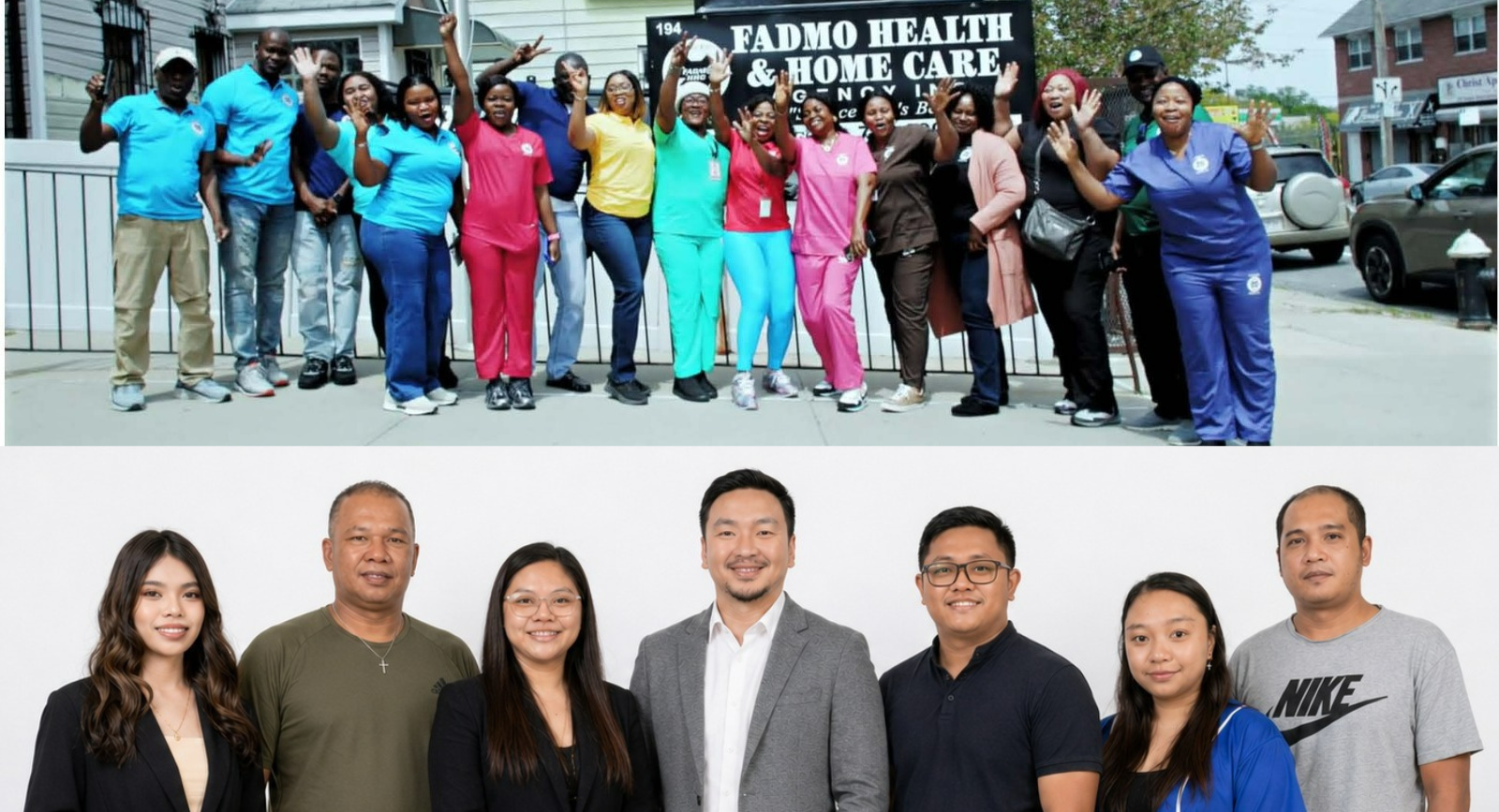 FADMO Health & Home Care team and staff group photos